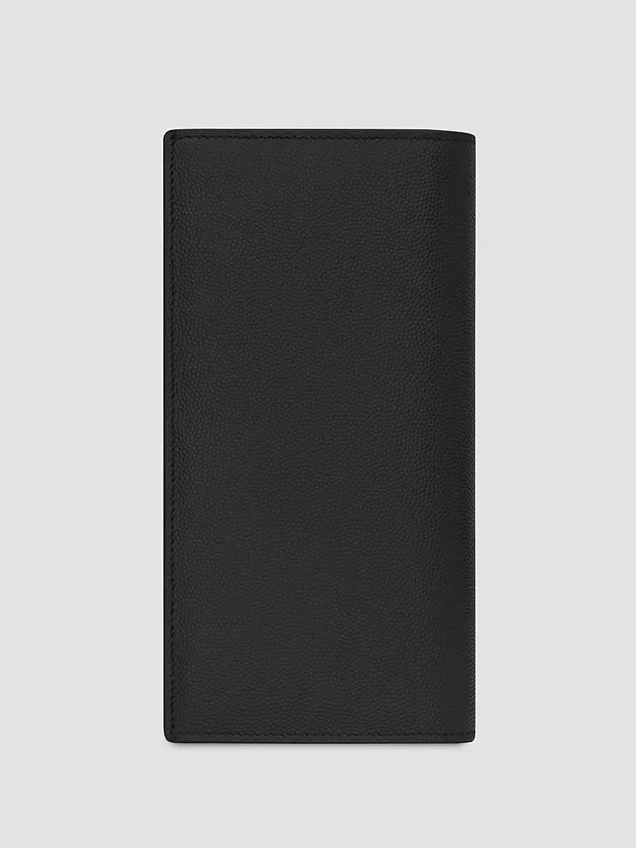 Saint Laurent Men's Cassandre Continental Wallet in Grain De Poudre Leather | Thumbnail 3 Saint Laurent Men's Cassandre Continental Wallet in Grain De Poudre Leather | Thumbnail 3