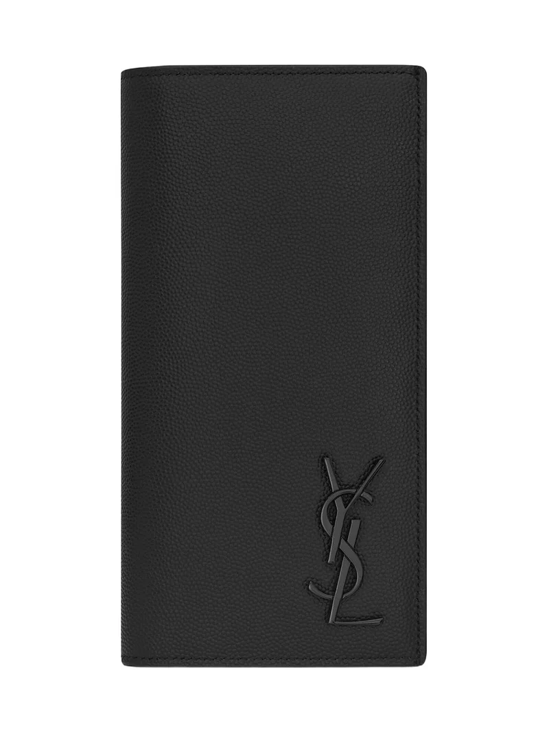 Saint Laurent Men's Cassandre Continental Wallet in Grain De Poudre Leather | Thumbnail 1 Saint Laurent Men's Cassandre Continental Wallet in Grain De Poudre Leather | Thumbnail 1