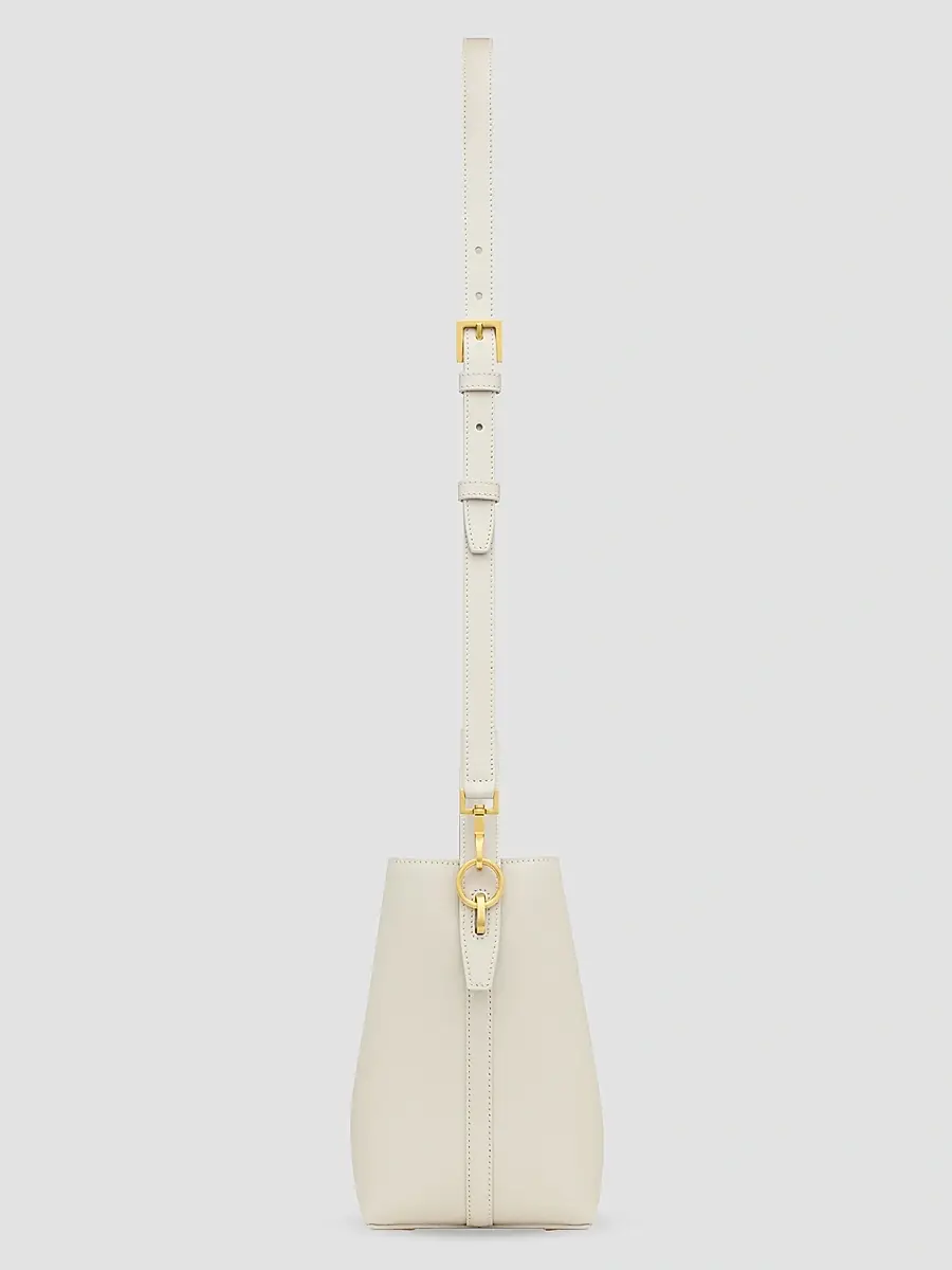 Saint Laurent Women's Le 37 Bucket Bag in Shiny Leather - White | Thumbnail 3 Saint Laurent Women's Le 37 Bucket Bag in Shiny Leather - White | Thumbnail 3