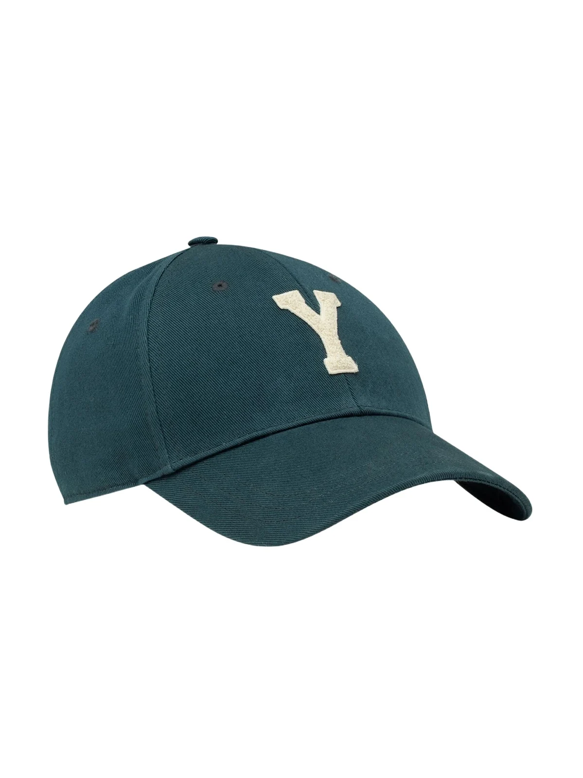 Men's Y Varsity Cap in Gabardine - Green Ivory Men's Y Varsity Cap in Gabardine - Green Ivory