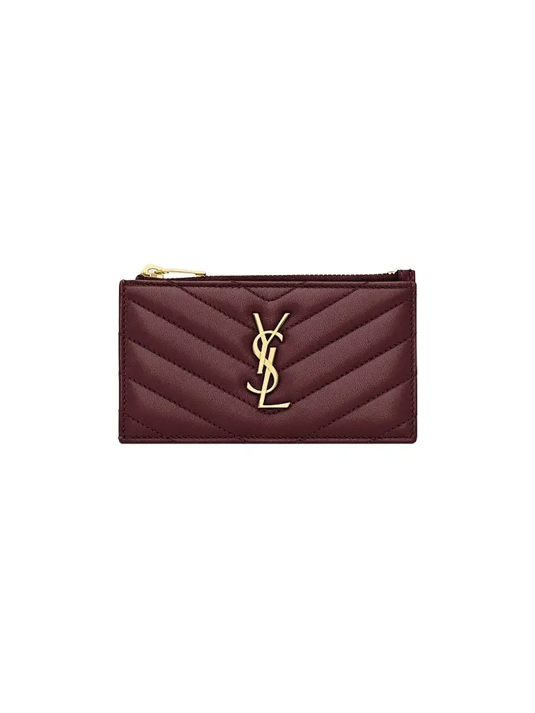 Saint Laurent Women's Cassandre Matelassé Fragments Zipped Card Case | Image 1 Saint Laurent Women's Cassandre Matelassé Fragments Zipped Card Case | Image 1