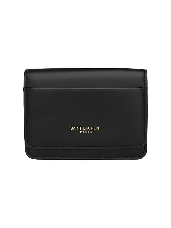 Men's Business Card Case in Smooth Leather - Black Men's Business Card Case in Smooth Leather - Black
