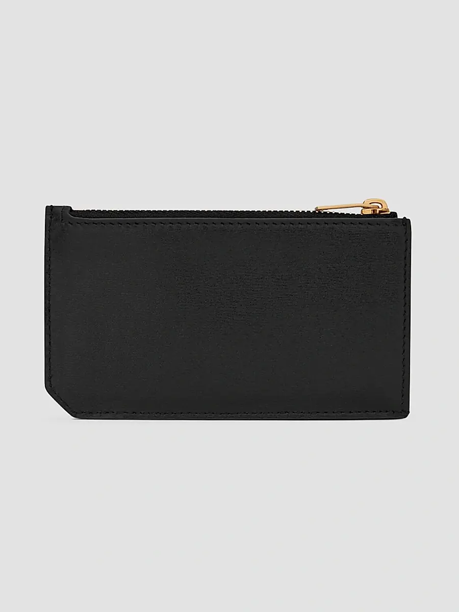 Saint Laurent Men's Tiny Cassandre Zipped Fragments Credit Card Case | Thumbnail 2 Saint Laurent Men's Tiny Cassandre Zipped Fragments Credit Card Case | Thumbnail 2