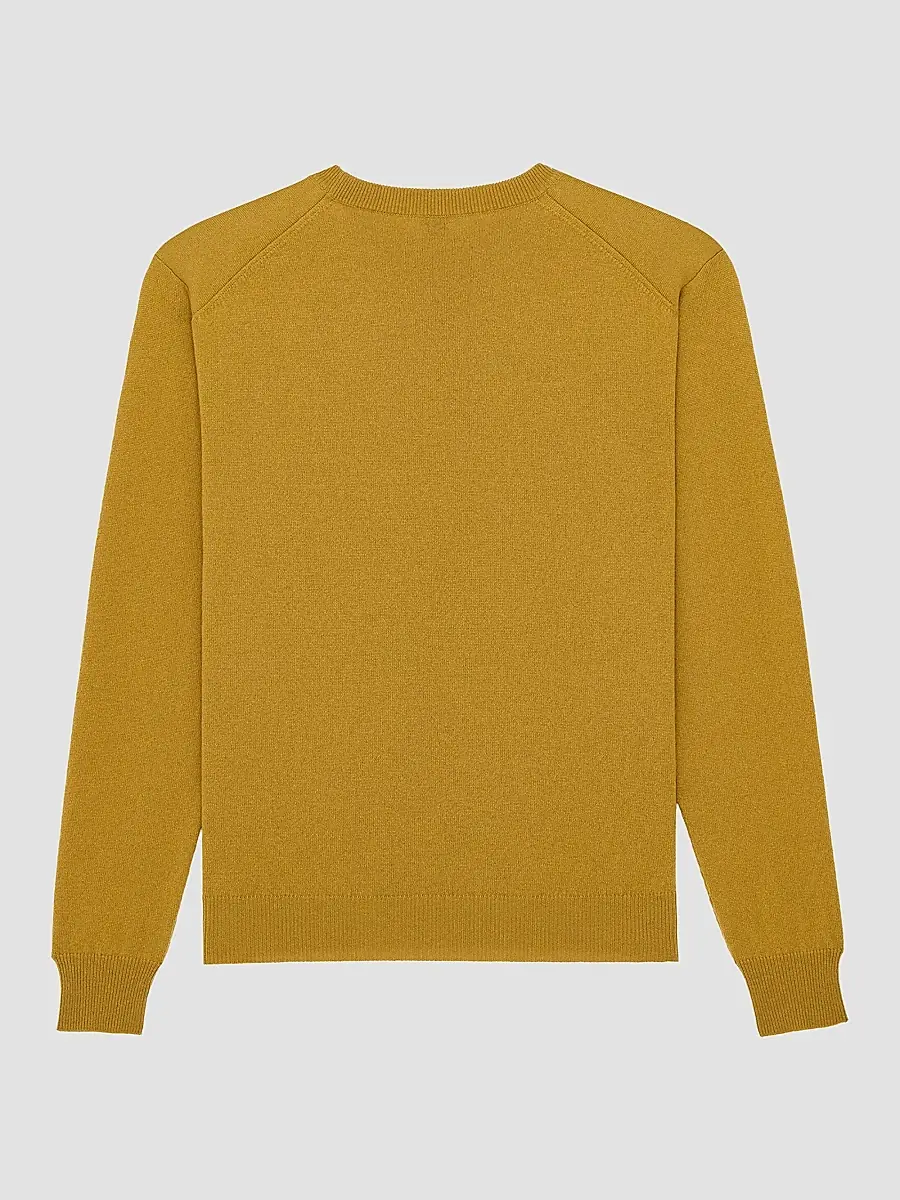 Saint Laurent Women's Crewneck Sweater in Cashmere - Moutarde | Thumbnail 2 Saint Laurent Women's Crewneck Sweater in Cashmere - Moutarde | Thumbnail 2