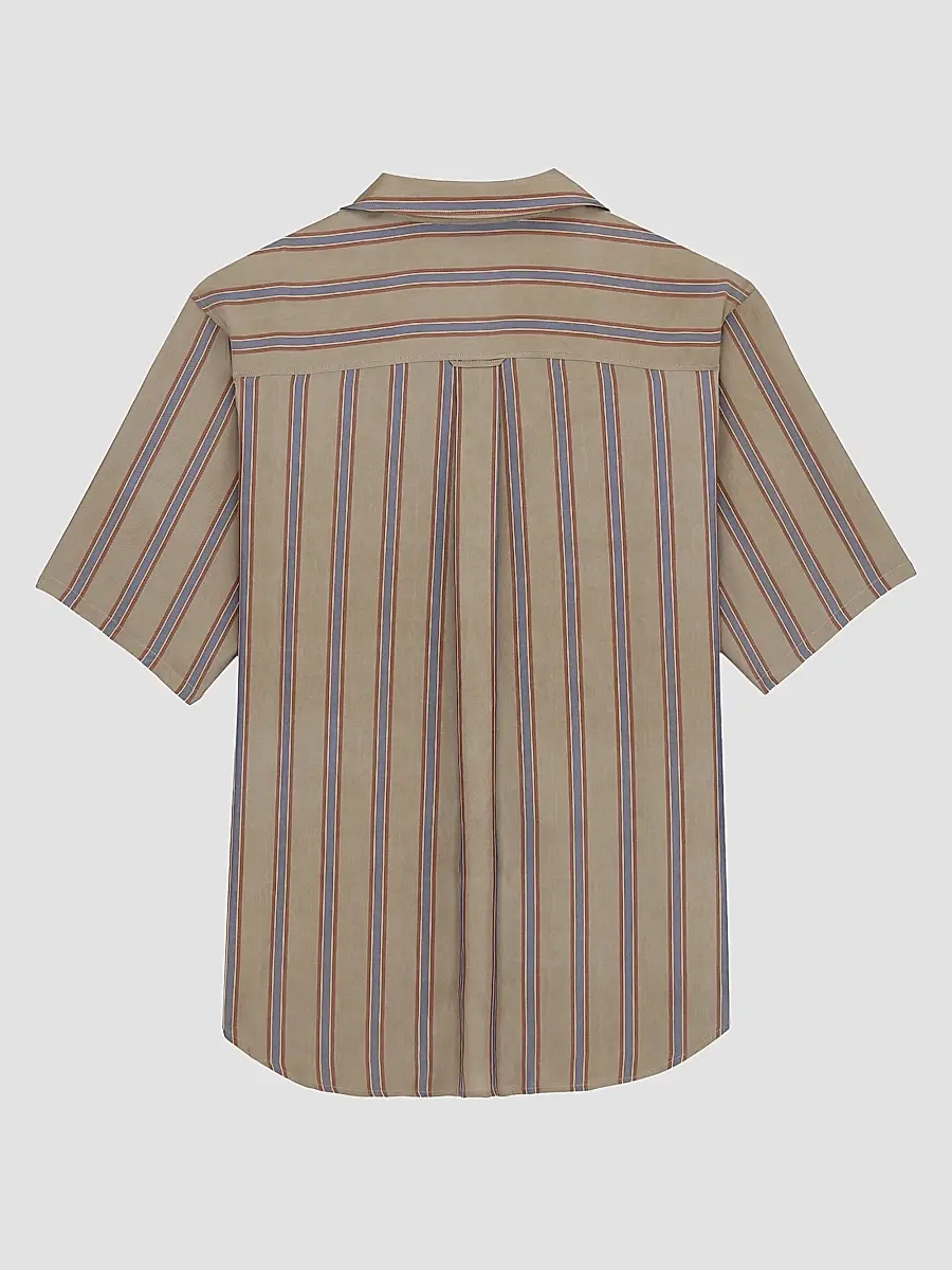 Saint Laurent Men's Cassandre Shirt in Striped Cotton Twill | Thumbnail 2 Saint Laurent Men's Cassandre Shirt in Striped Cotton Twill | Thumbnail 2