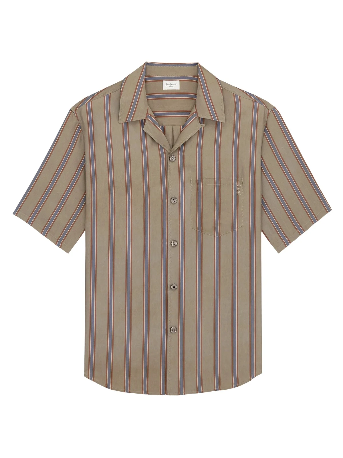 Men's Cassandre Shirt in Striped Cotton Twill