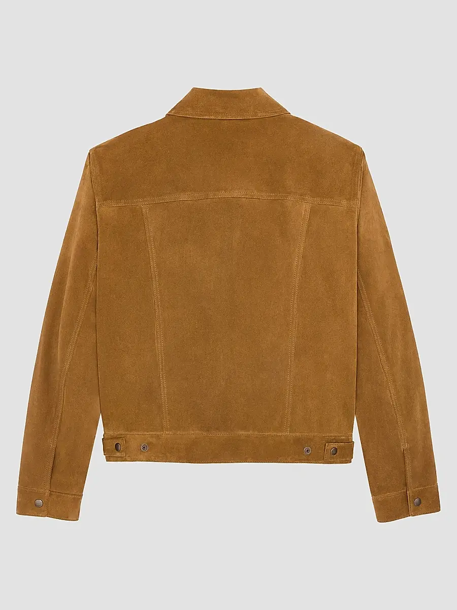 Saint Laurent Men's Short Jacket in Vintage Split Leather - Noix | Thumbnail 2 Saint Laurent Men's Short Jacket in Vintage Split Leather - Noix | Thumbnail 2