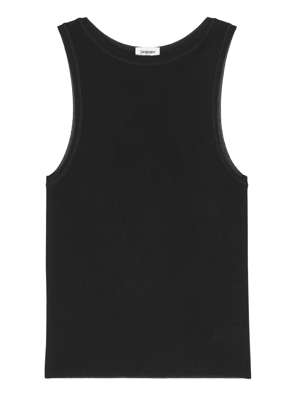 Women's Tank Top in Ribbed Knit - Noir Women's Tank Top in Ribbed Knit - Noir