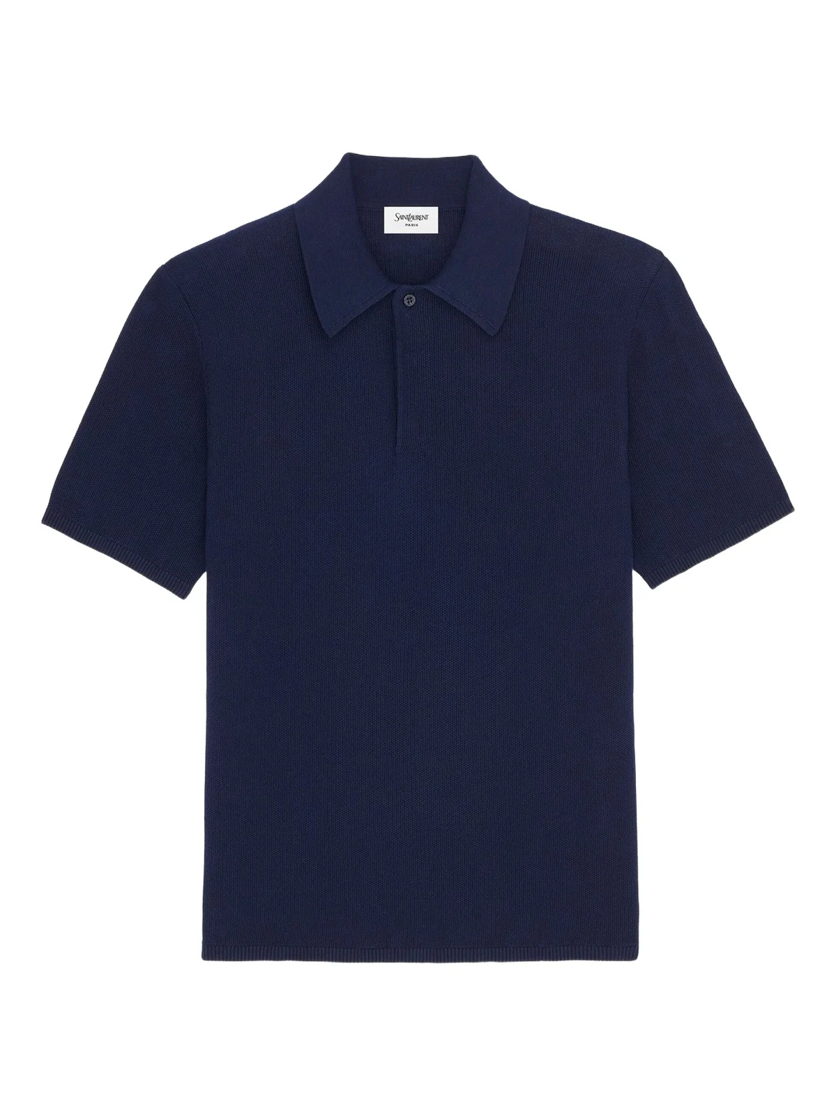 Saint Laurent Men's Polo Shirt in Cotton - Bleu Marine