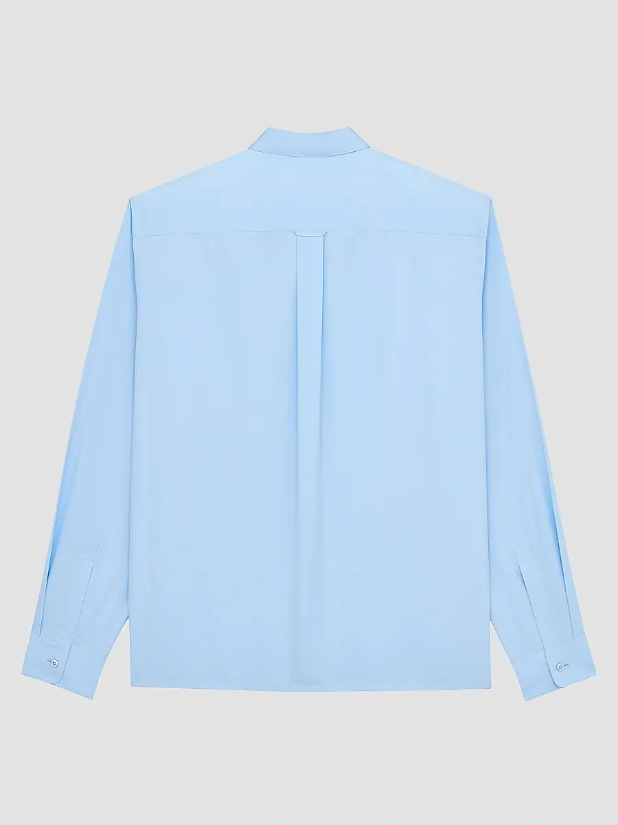 Saint Laurent Men's Shirt in Cotton Poplin - Bleu | Thumbnail 2 Saint Laurent Men's Shirt in Cotton Poplin - Bleu | Thumbnail 2