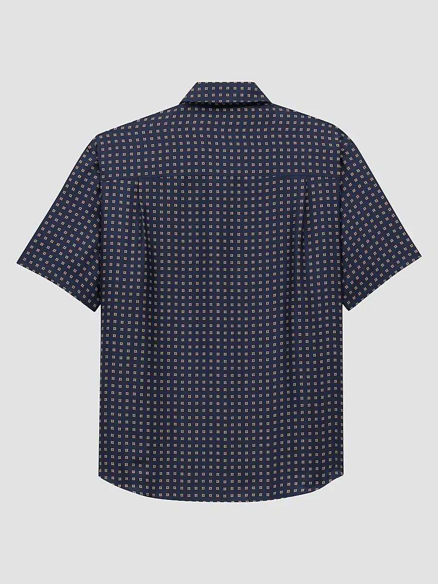 Saint Laurent Men's Shirt in Square Silk - Marine | Thumbnail 2 Saint Laurent Men's Shirt in Square Silk - Marine | Thumbnail 2