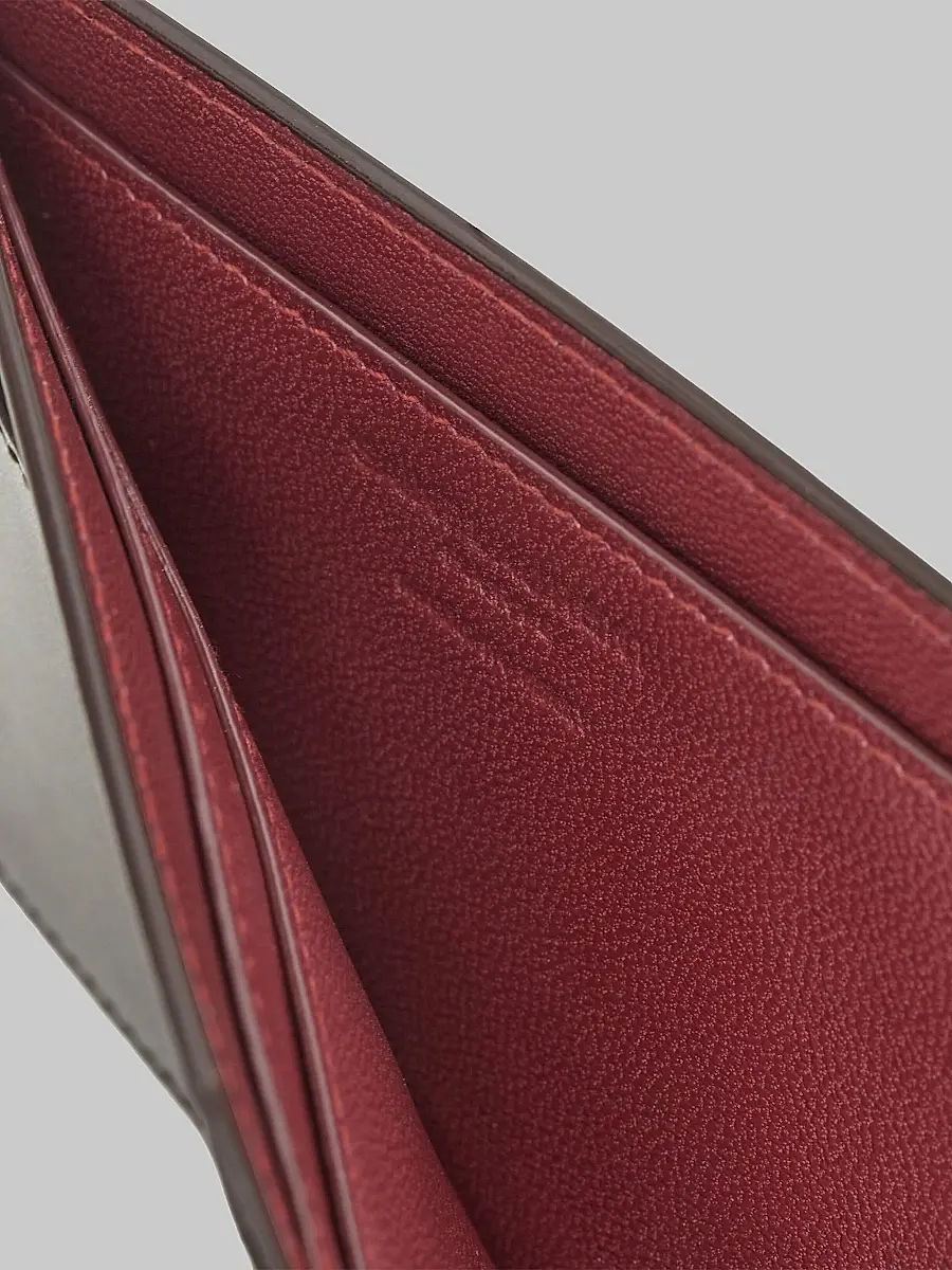 Saint Laurent Men's Open Card Case in Two-Tone Smooth Leather | Thumbnail 3