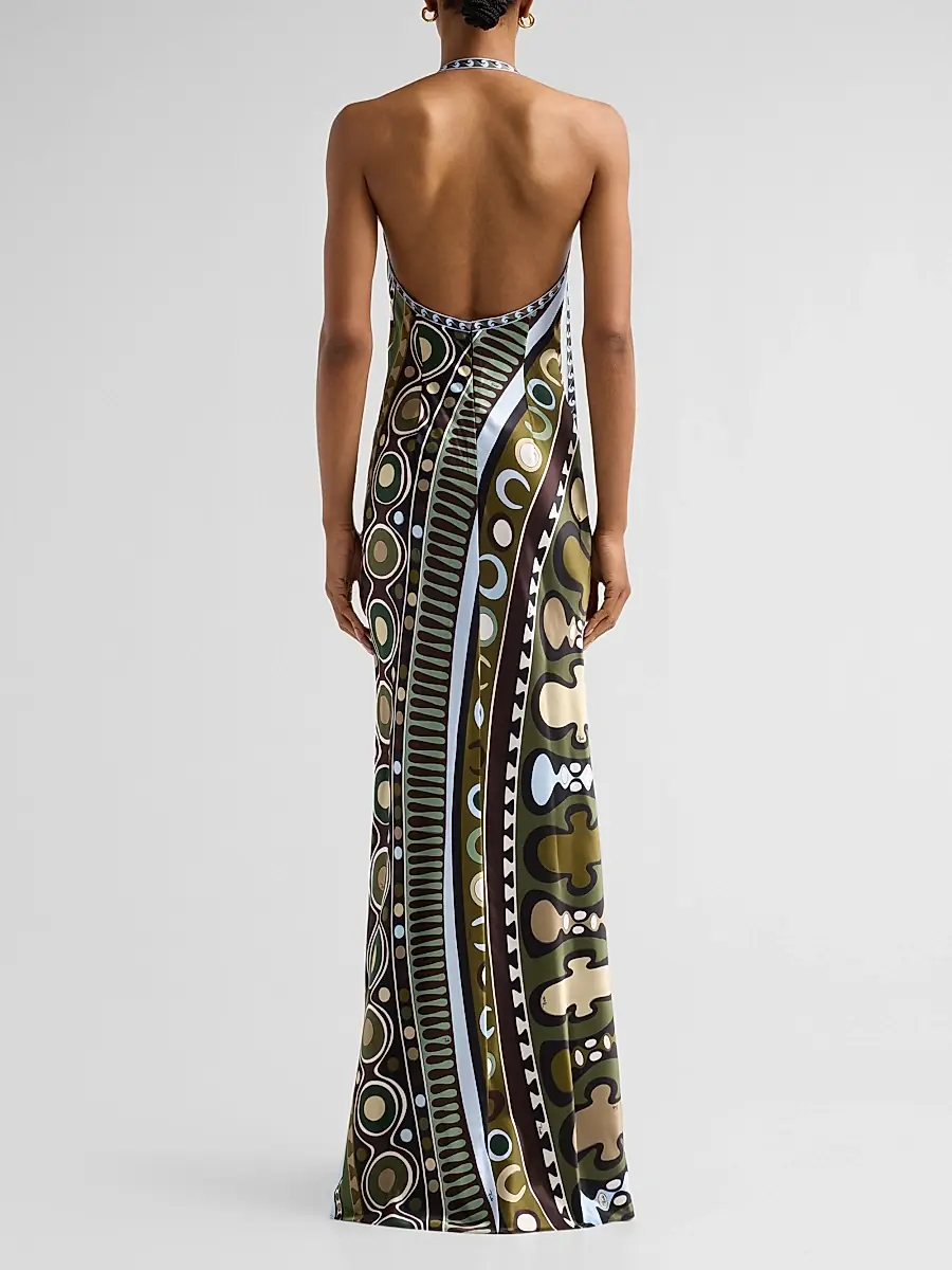 PUCCI Women's L'Alba Printed Halter Maxi Dress | Thumbnail 3 PUCCI Women's L'Alba Printed Halter Maxi Dress | Thumbnail 3