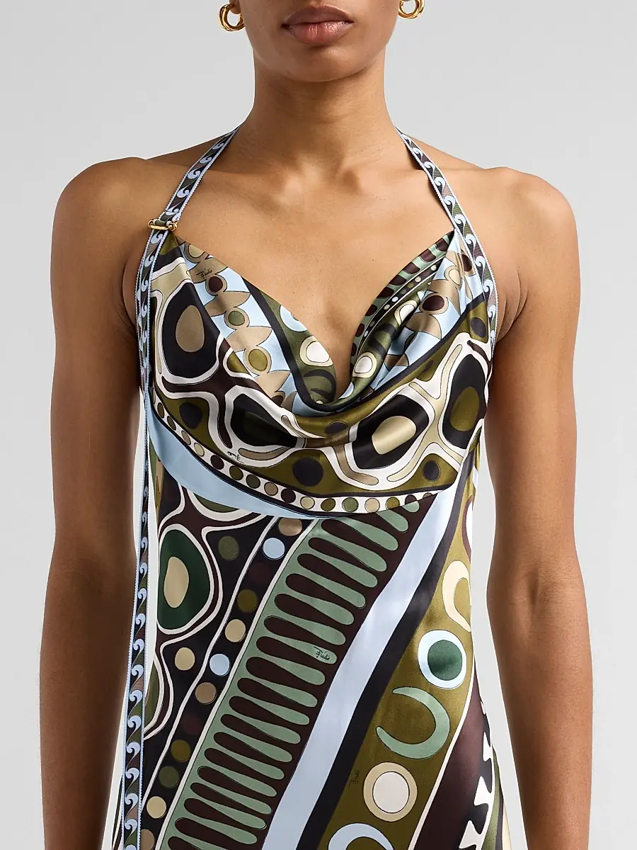 PUCCI Women's L'Alba Printed Halter Maxi Dress | Thumbnail 5 PUCCI Women's L'Alba Printed Halter Maxi Dress | Thumbnail 5
