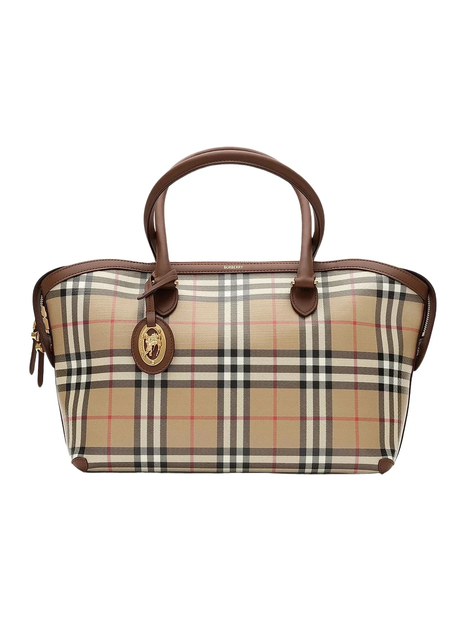 Burberry Women's Check Zipped Tote