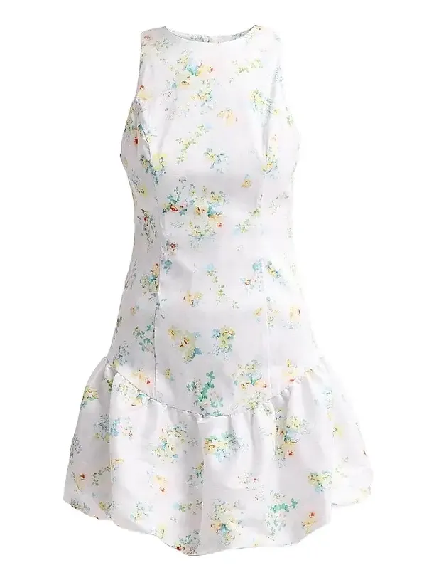 Kika Vargas Women's Birgit Pastel Meadow Taffeta Mini Dress
