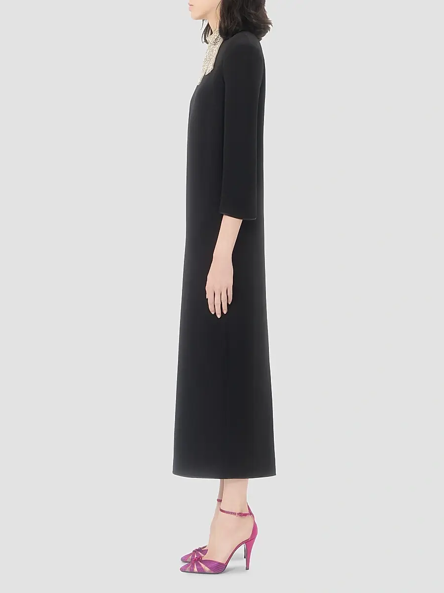 Valentino Women's Cady Couture Embroidered Dress | Thumbnail 3 Valentino Women's Cady Couture Embroidered Dress | Thumbnail 3