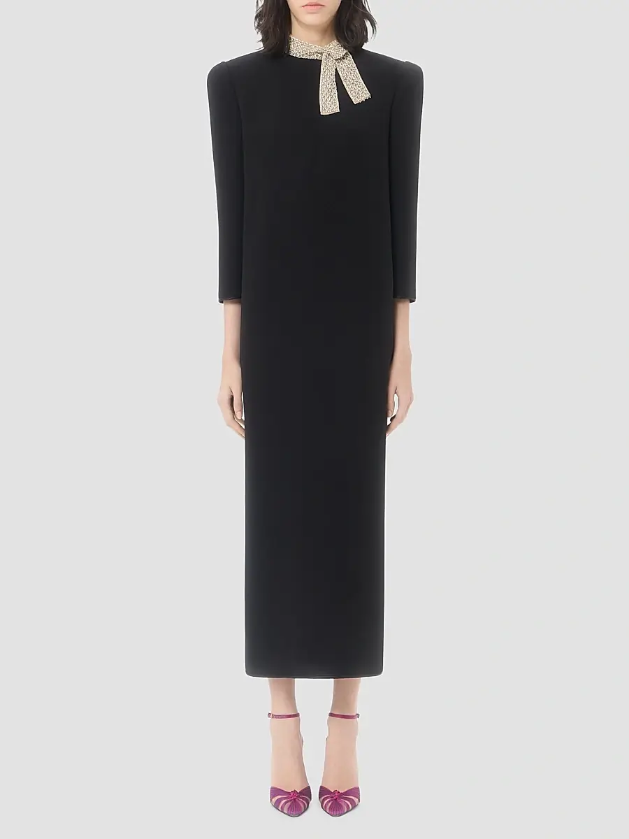 Valentino Women's Cady Couture Embroidered Dress | Thumbnail 5 Valentino Women's Cady Couture Embroidered Dress | Thumbnail 5