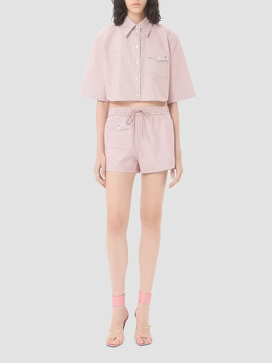 Valentino Women's Shirt with Checked Pattern | Thumbnail 2 Valentino Women's Shirt with Checked Pattern | Thumbnail 2