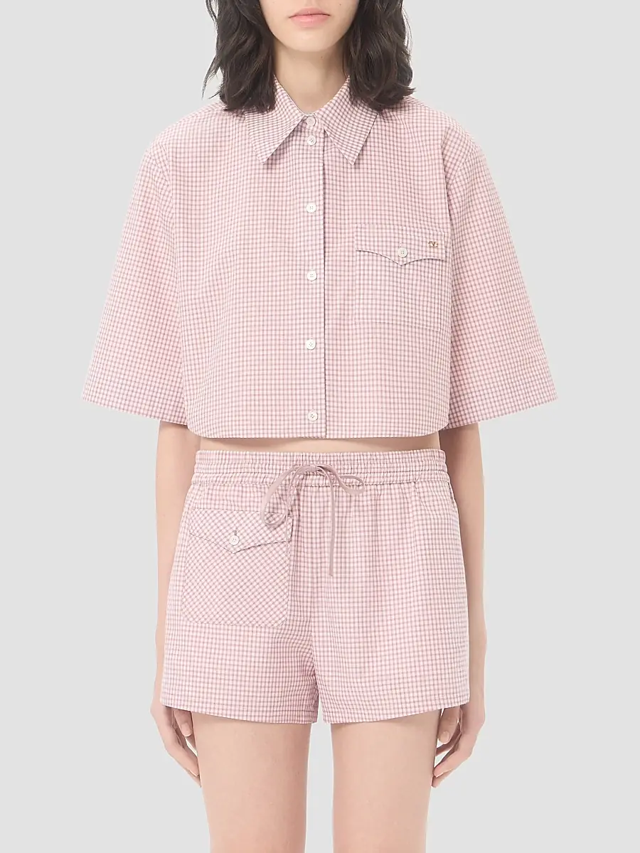 Valentino Women's Shirt with Checked Pattern | Thumbnail 3 Valentino Women's Shirt with Checked Pattern | Thumbnail 3