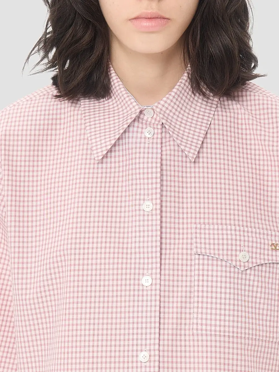 Valentino Women's Shirt with Checked Pattern | Thumbnail 6 Valentino Women's Shirt with Checked Pattern | Thumbnail 6