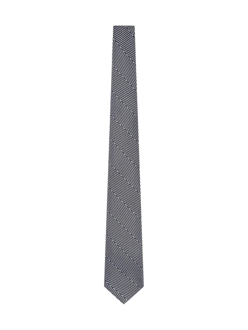 Giorgio Armani Men's Geometric Line Silk Tie