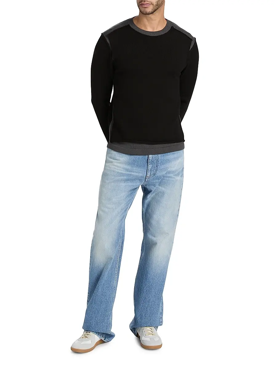 MM6 MAISON MARGIELA Men's Wool Crewneck Sweater | Thumbnail 2 MM6 MAISON MARGIELA Men's Wool Crewneck Sweater | Thumbnail 2