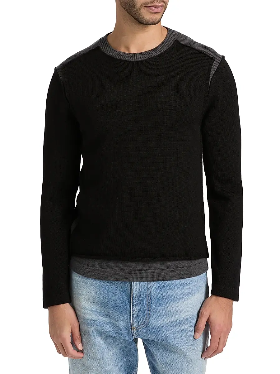 MM6 MAISON MARGIELA Men's Wool Crewneck Sweater | Thumbnail 3 MM6 MAISON MARGIELA Men's Wool Crewneck Sweater | Thumbnail 3