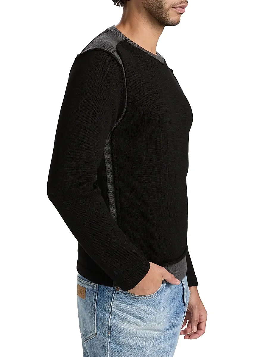 MM6 MAISON MARGIELA Men's Wool Crewneck Sweater | Thumbnail 4 MM6 MAISON MARGIELA Men's Wool Crewneck Sweater | Thumbnail 4