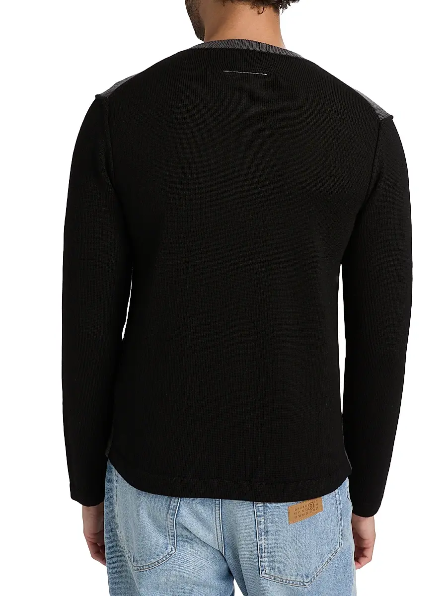 MM6 MAISON MARGIELA Men's Wool Crewneck Sweater | Thumbnail 5 MM6 MAISON MARGIELA Men's Wool Crewneck Sweater | Thumbnail 5