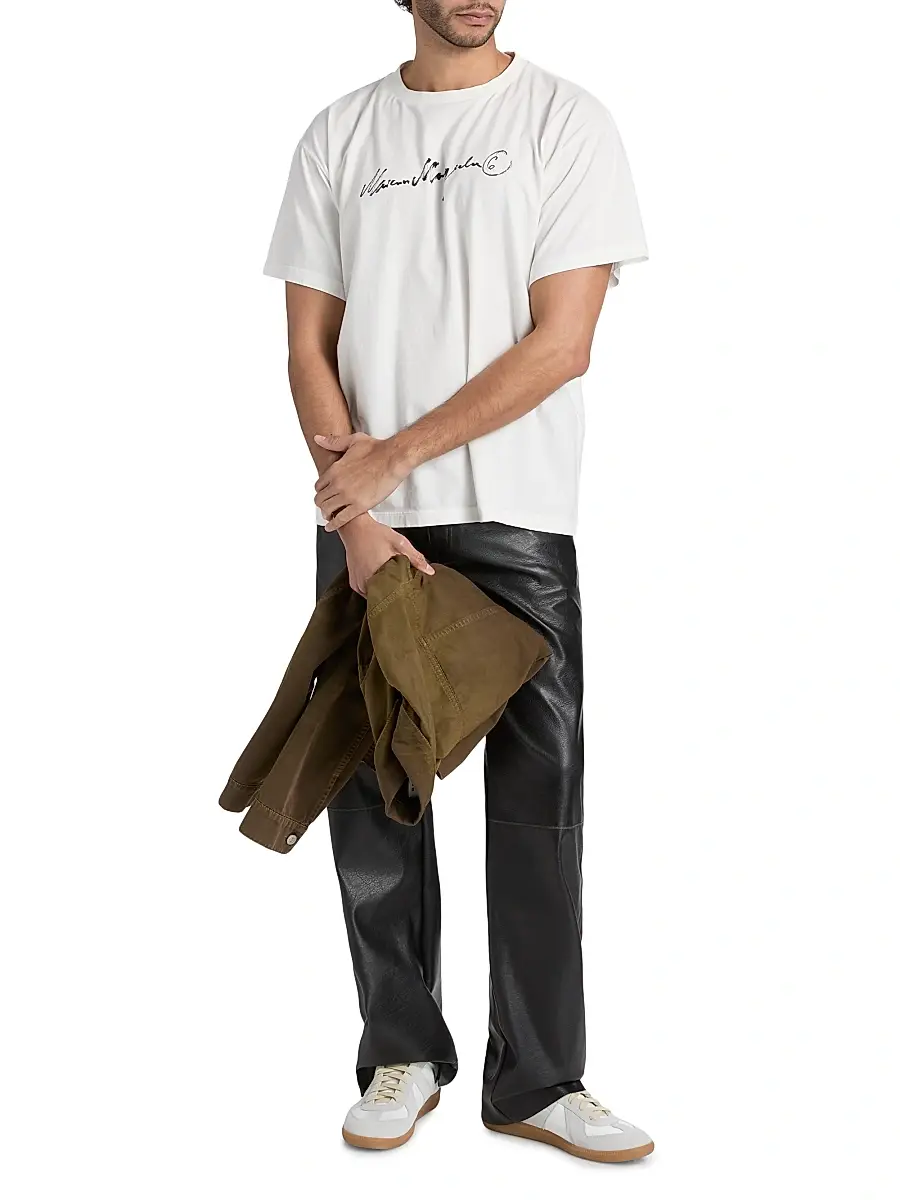 MM6 MAISON MARGIELA Men's Logo Cotton T-Shirt | Thumbnail 2 MM6 MAISON MARGIELA Men's Logo Cotton T-Shirt | Thumbnail 2