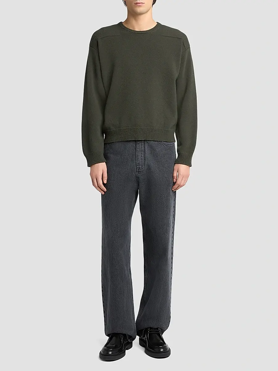 Jil Sander Men's Saddle Shoulder Wool-Blend Sweater | Thumbnail 2