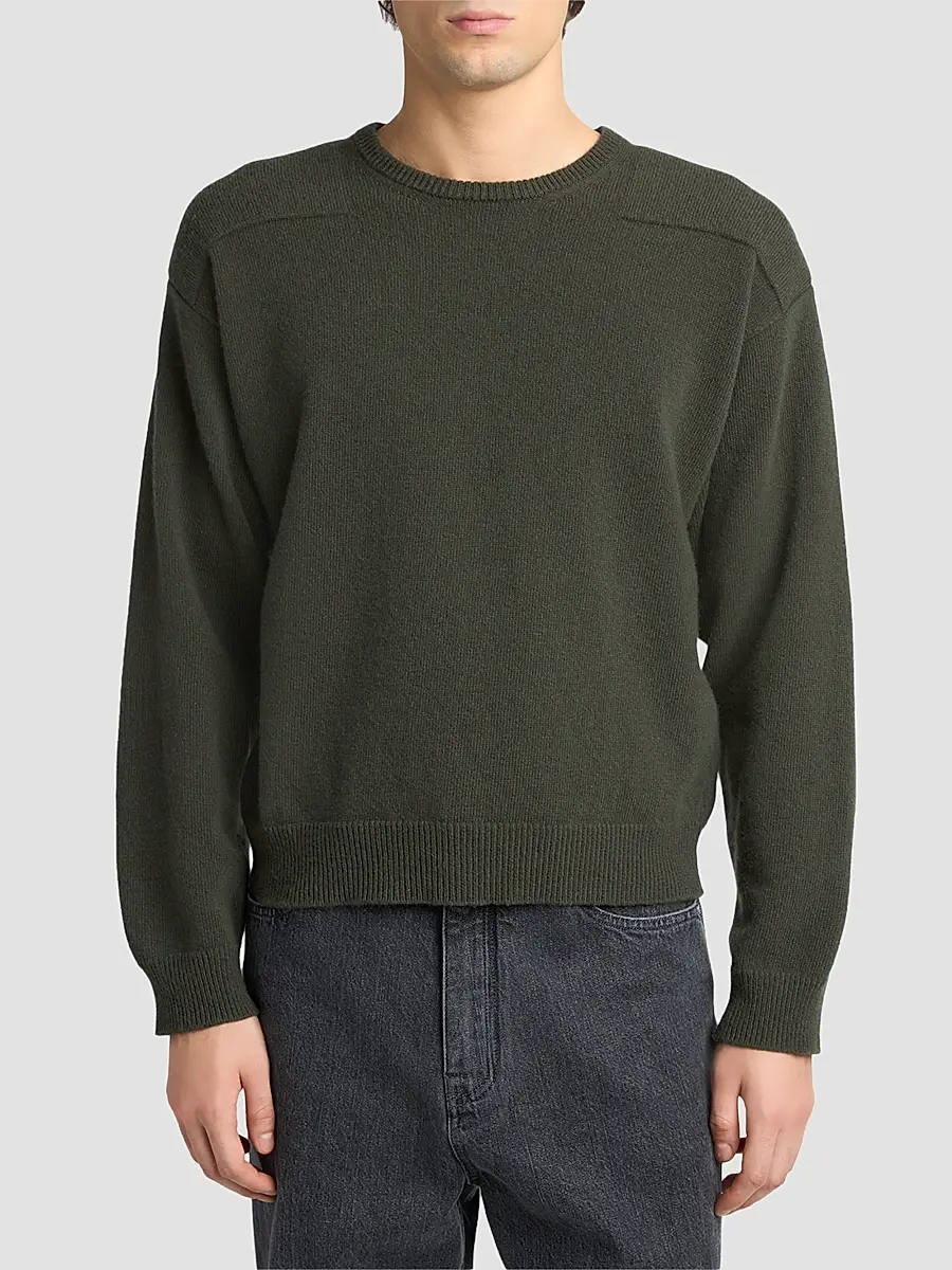 Jil Sander Men's Saddle Shoulder Wool-Blend Sweater | Thumbnail 4