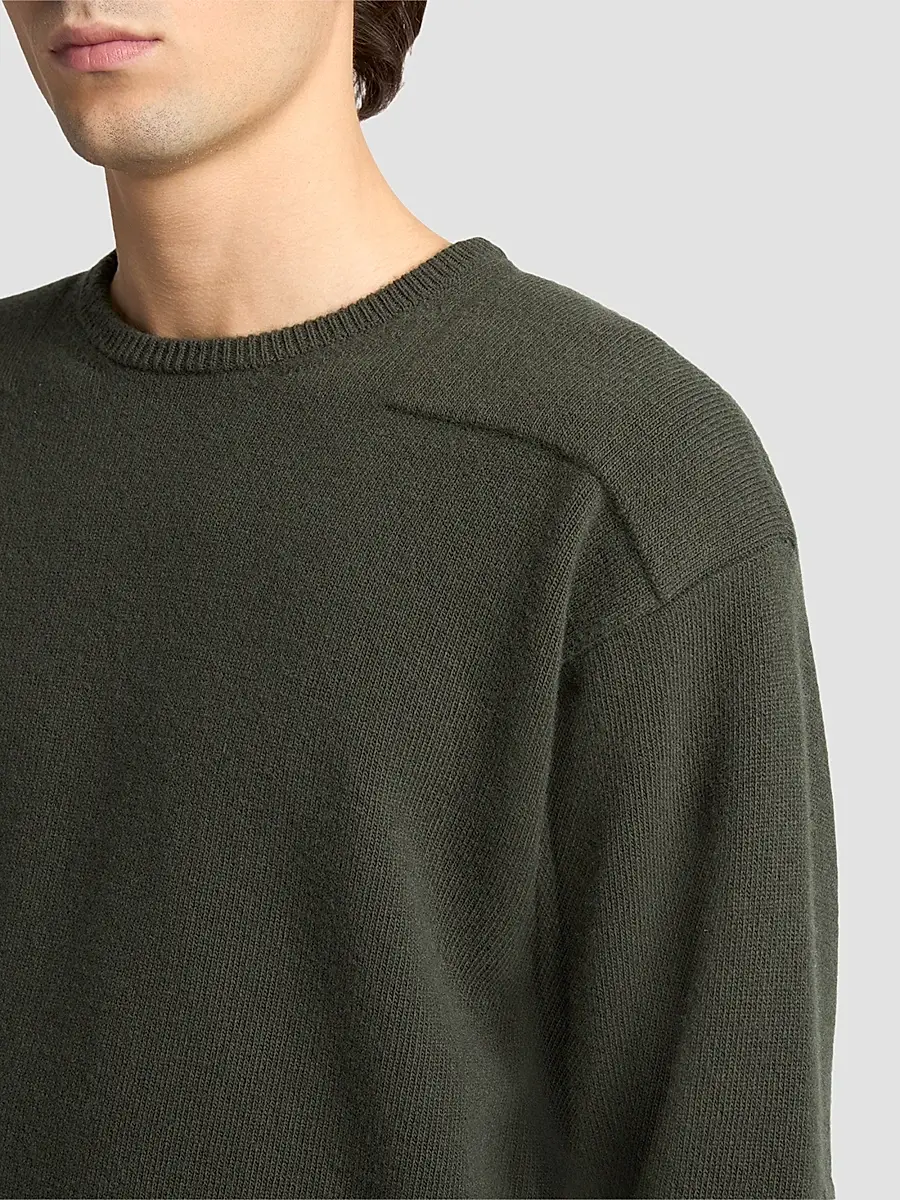 Jil Sander Men's Saddle Shoulder Wool-Blend Sweater | Thumbnail 5