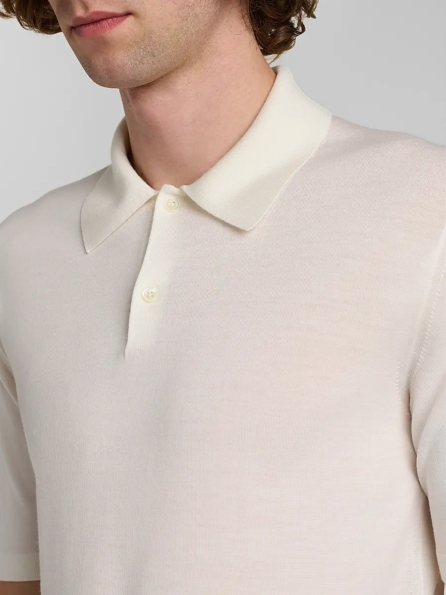 Jil Sander Men's Fine Wool Polo Shirt | Thumbnail 5 Jil Sander Men's Fine Wool Polo Shirt | Thumbnail 5