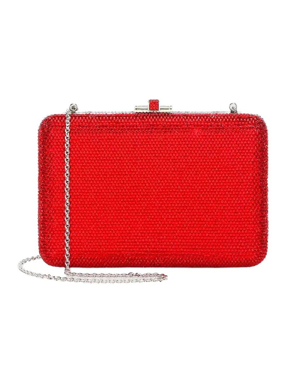 Women's Slim Slide Crystal Clutch