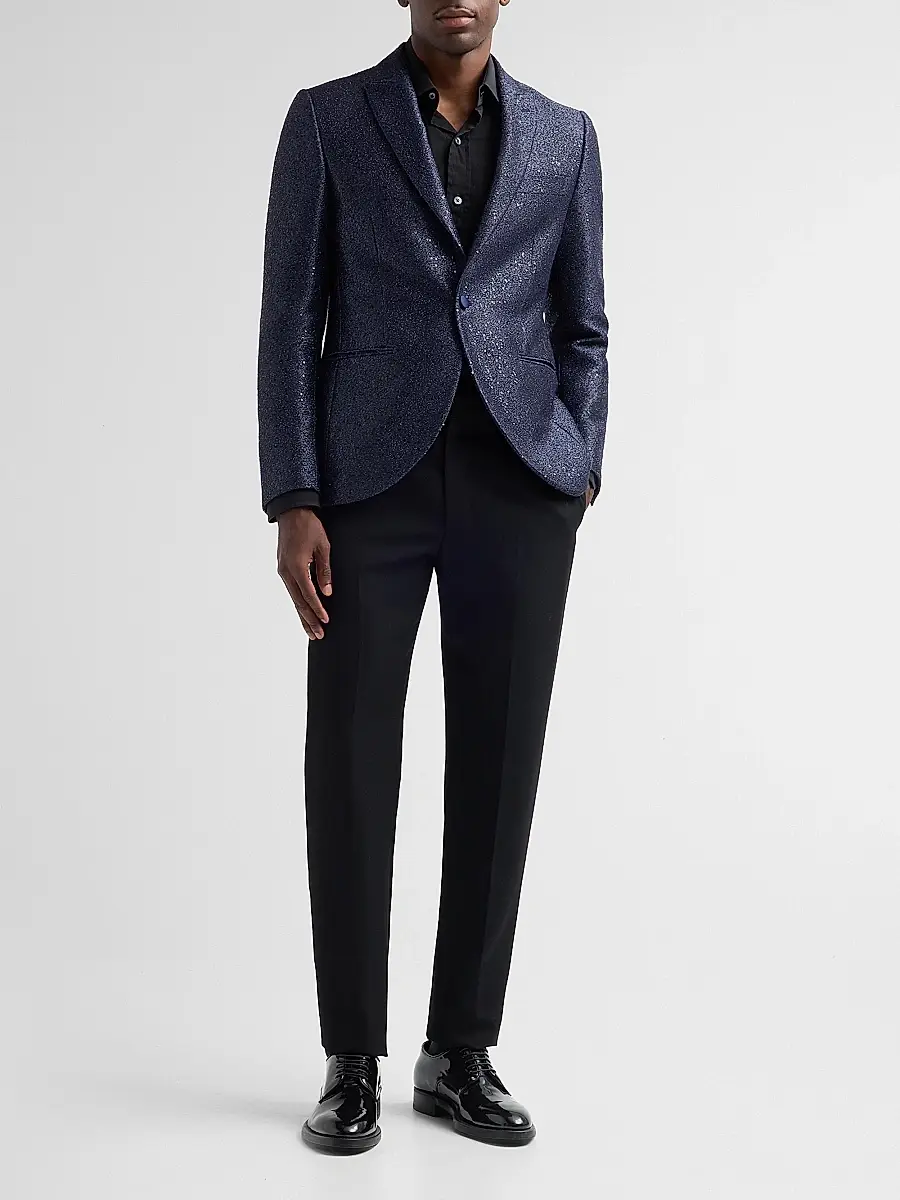 Pal Zileri Men's Sparkle Donegal-Effect Dinner Jacket | Thumbnail 2 Pal Zileri Men's Sparkle Donegal-Effect Dinner Jacket | Thumbnail 2