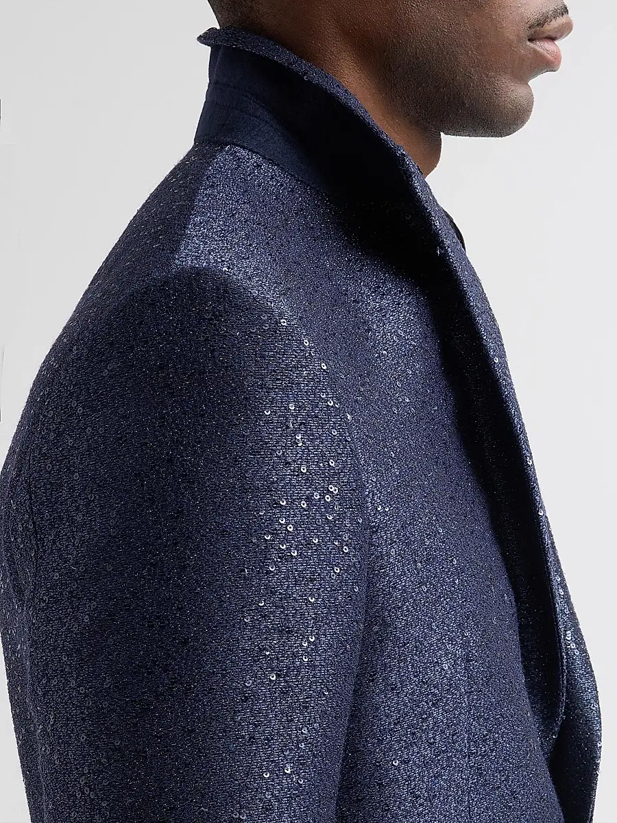 Pal Zileri Men's Sparkle Donegal-Effect Dinner Jacket | Thumbnail 7 Pal Zileri Men's Sparkle Donegal-Effect Dinner Jacket | Thumbnail 7