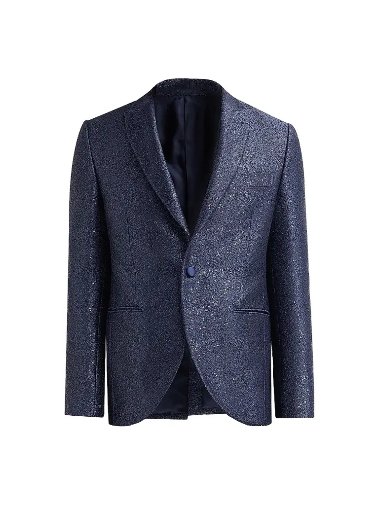 Pal Zileri Men's Sparkle Donegal-Effect Dinner Jacket - Blue - Size 46 | Image 1 Pal Zileri Men's Sparkle Donegal-Effect Dinner Jacket - Blue - Size 46 | Image 1