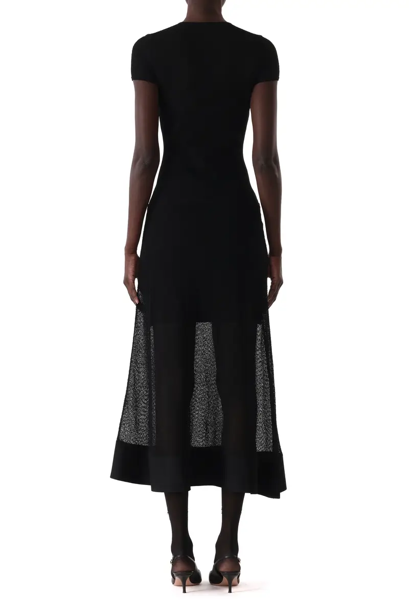 Jason Wu Collection SHORT SLEEVE DROP WAIST LAYERED KNIT DRESS | Thumbnail 4 Jason Wu Collection SHORT SLEEVE DROP WAIST LAYERED KNIT DRESS | Thumbnail 4