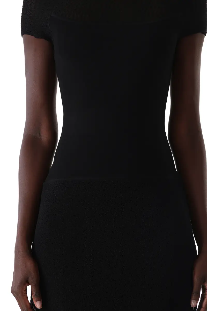Jason Wu Collection SHORT SLEEVE DROP WAIST LAYERED KNIT DRESS | Thumbnail 5 Jason Wu Collection SHORT SLEEVE DROP WAIST LAYERED KNIT DRESS | Thumbnail 5