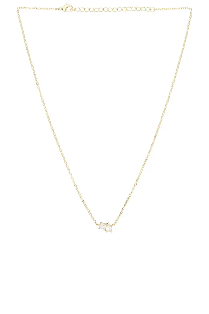 Cz Princess Cut X Baguette Pendant Necklace Cz Princess Cut X Baguette Pendant Necklace