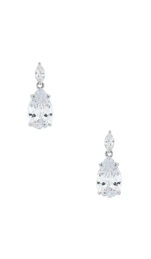 By Adina Eden Fancy Cz Marquise X Pear Dangle Stud Earring | Image 1 By Adina Eden Fancy Cz Marquise X Pear Dangle Stud Earring | Image 1