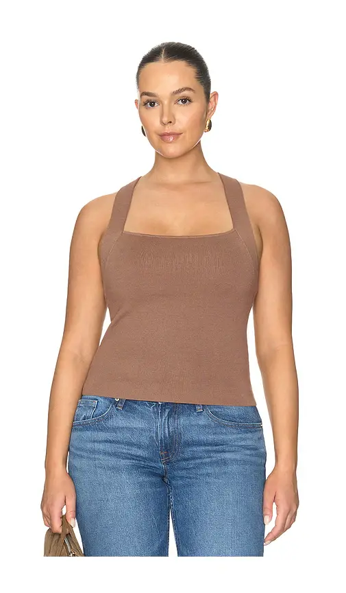 GOOD AMERICAN The Rib Strappy Tank Top | Thumbnail 2