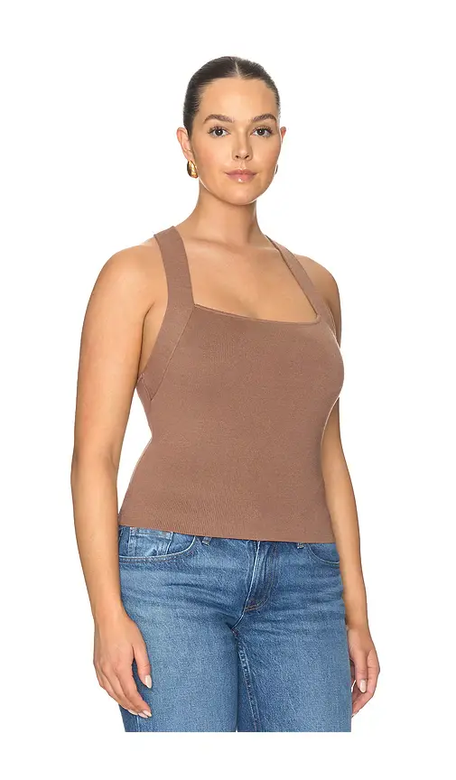 GOOD AMERICAN The Rib Strappy Tank Top | Thumbnail 4
