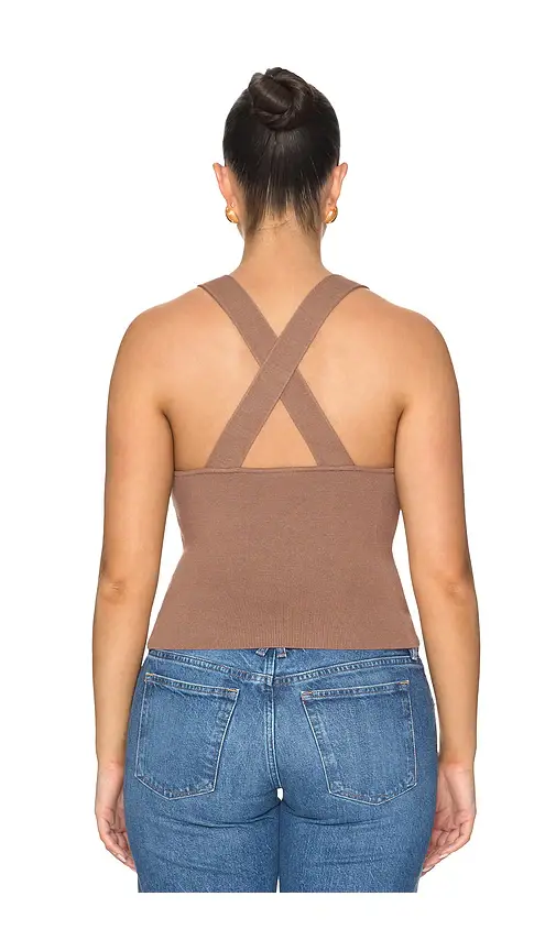 GOOD AMERICAN The Rib Strappy Tank Top | Thumbnail 6