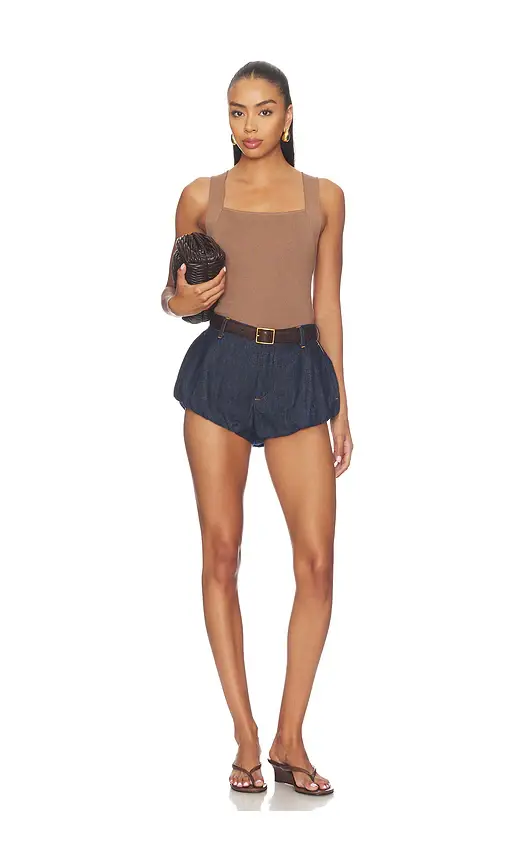 GOOD AMERICAN The Rib Strappy Tank Top | Thumbnail 7