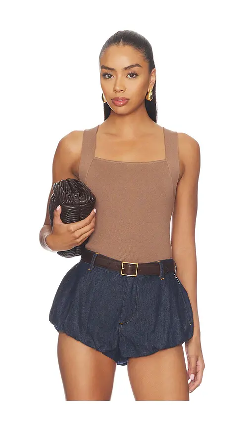 GOOD AMERICAN The Rib Strappy Tank Top | Image 1 GOOD AMERICAN The Rib Strappy Tank Top | Image 1