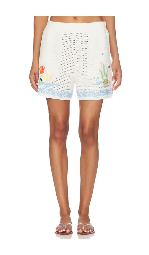 Casablanca Oasis Crochet Beach Shorts | Image 1 Casablanca Oasis Crochet Beach Shorts | Image 1