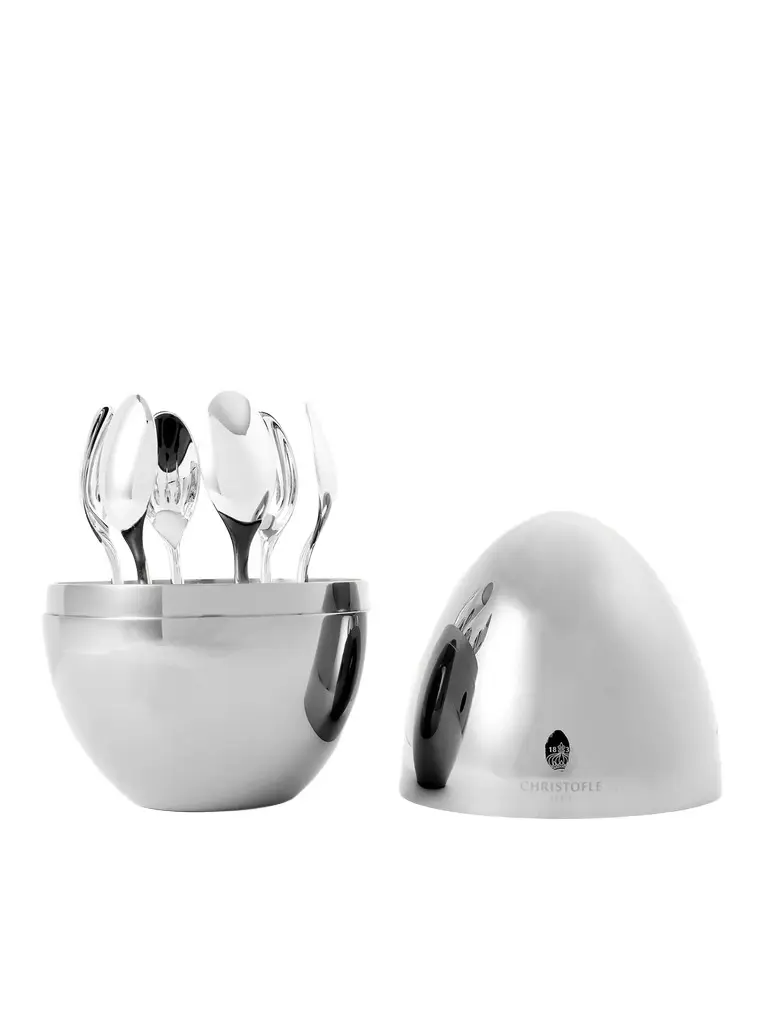 Christofle MOOD Coffee Set of Six Silver-Plated Espresso Spoons with Case - Men